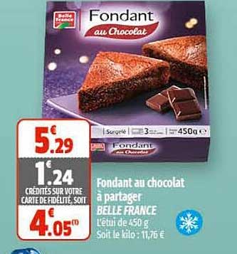 fondant au chocolat à partager belle france