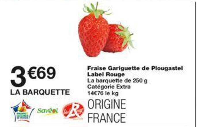 fraise gariguette de plougastel label rouge