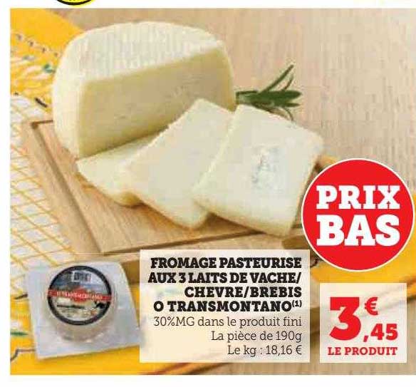 fromage pasteurisé aux 3 laits de vache-chèvre-brebis o transmontano