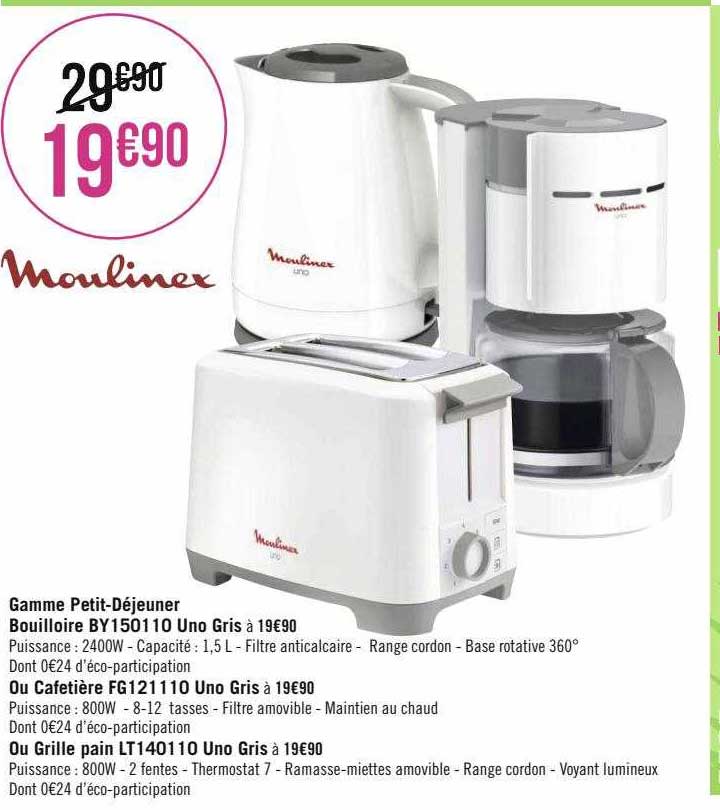 gamme petit-déjeuner moulinex