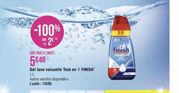 gel lave vaisselle tout en 1 finish