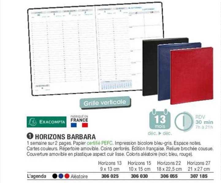 horizons barbara exacompta
