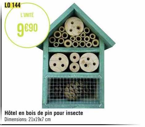 hôtel en bois de pin pour insecte