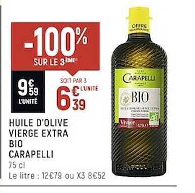 Huile D'olive Vierge Extra Bio Carapelli