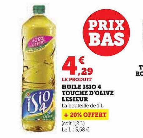 huile isio 4 touche d'olive lesieur
