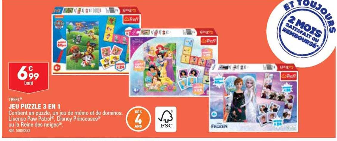 Jeu Puzzle 3 En 1 Trefl