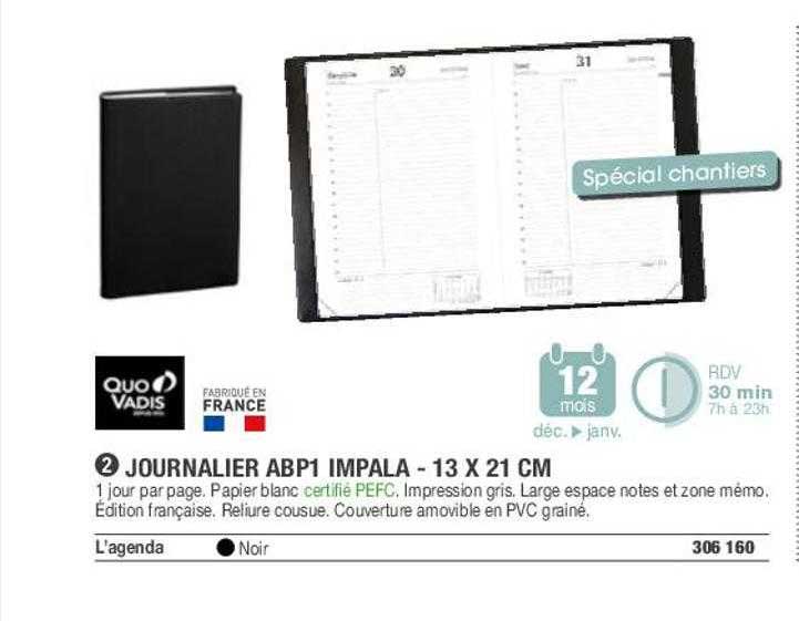 journalier abp1 impala 13 x 21 cm quo vadis