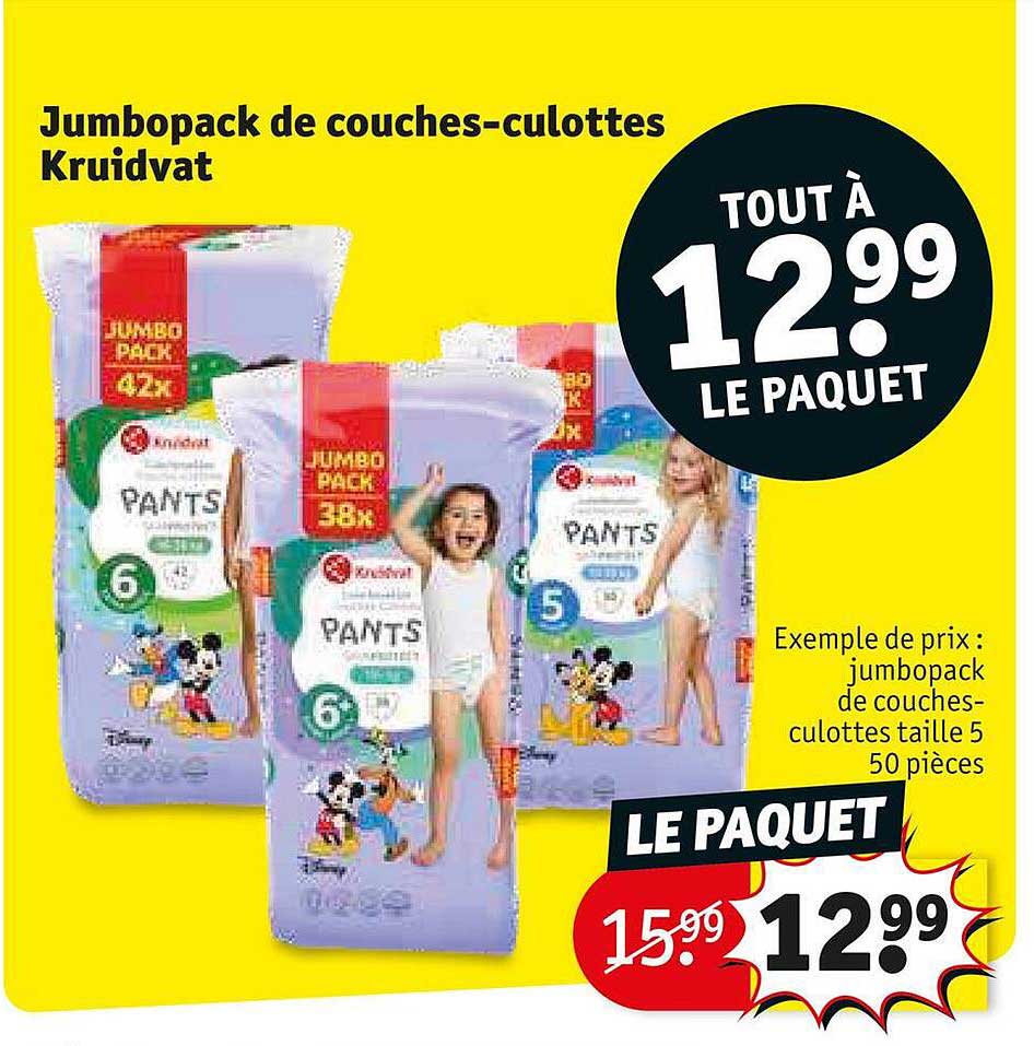 jumbopack de couches-culottes kruidvat