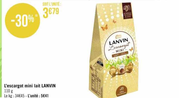 l'escargot mini lait lanvin