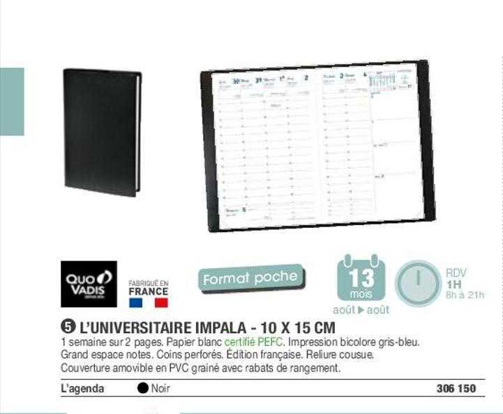 l'universitaire impala 10 x 15 cm quo vadis