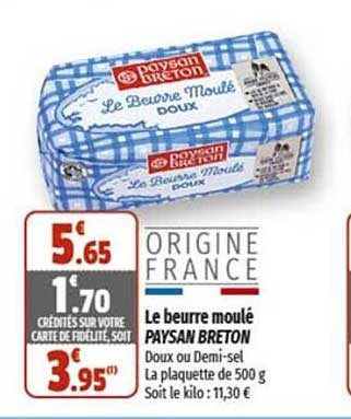 le beurre moulé paysan breton