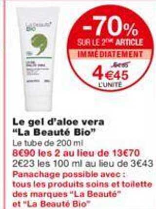 le gel d'aloe vera "la beauté bio"