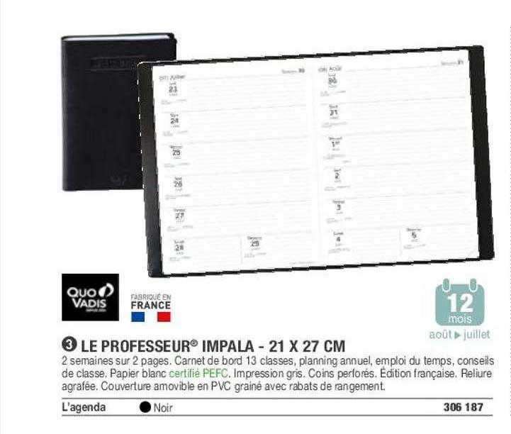 le  professeur impala 21 x 27 cm quo vadis