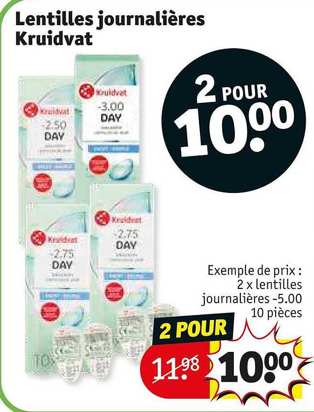 lentilles journalières kruidvat