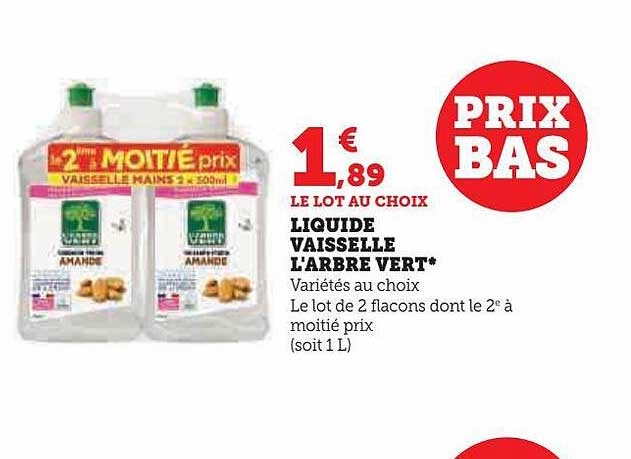 liquide vaisselle l'arbre vert