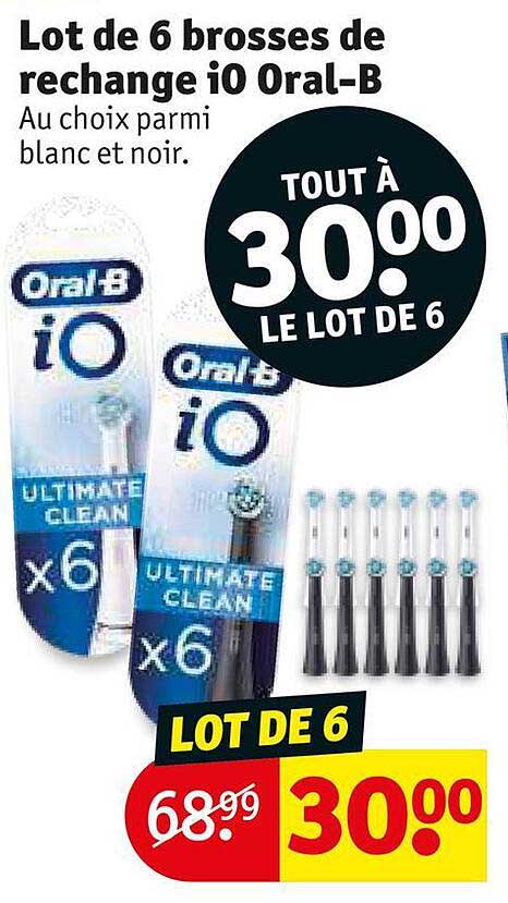 lot de 6 brosses de rechange i0 oral-b