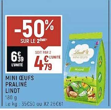min œufs praliné lindt