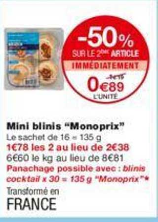 Mini Blinis "monoprix"