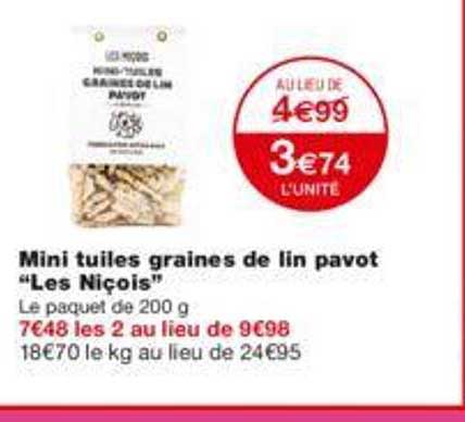 mini tuiles graines de lin pavot "les niçois"