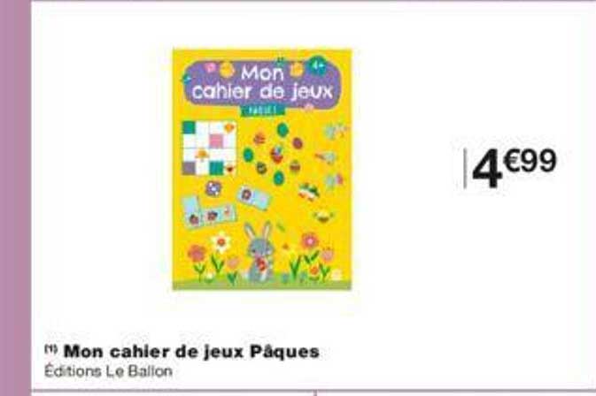 mon cahier de jeux pâques