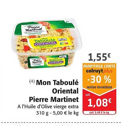 mon taboulé oriental pierre martinet