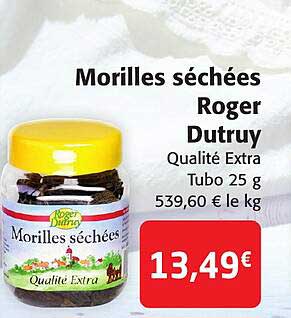 morilles séchées roger dutruy