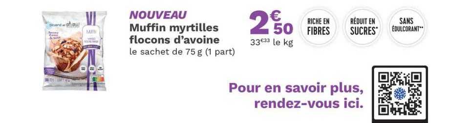 muffin myrtilles flocons d'avoine