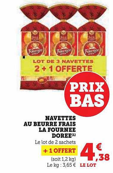 navettes au beurre frais la fournée dorée