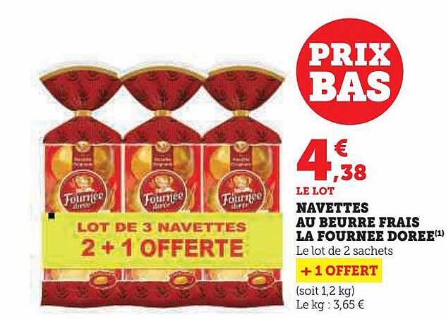 navettes au beurre frais la fournée dorée