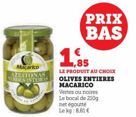 olives entières macarico