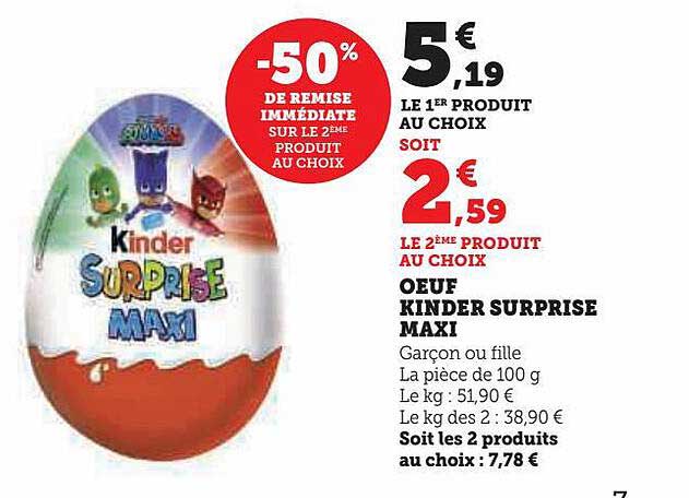 œuf Kinder Surprise Maxi
