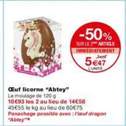 œuf licorne "abtey"