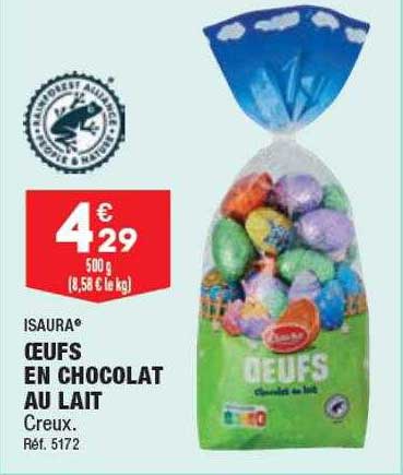 œufs en chocolat au lait isaura