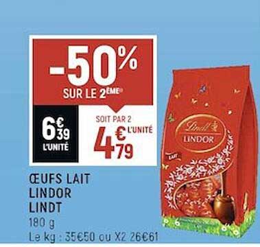 œufs Lait Lindor Lindt