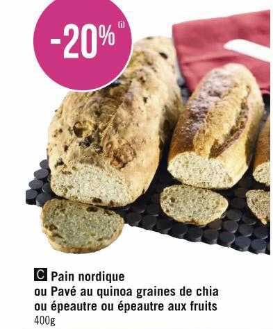 pain nordique ou pavé au quinoa graines de chia ou épeautre ou épeautre aux fruits