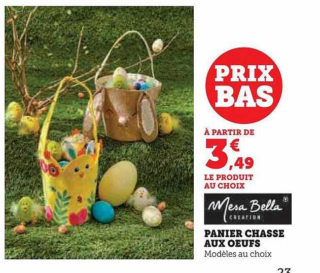 panier chasse aux œufs