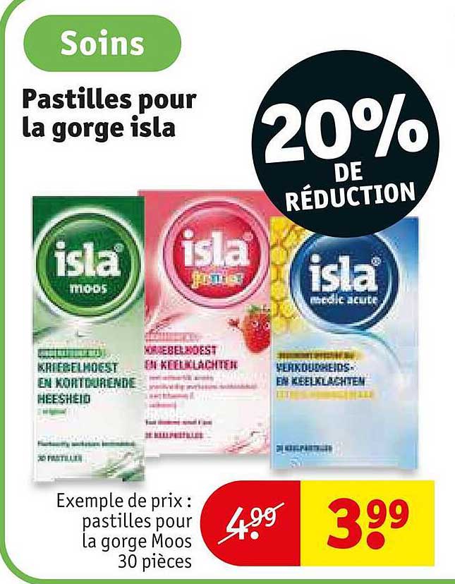 pastilles pour la gorge isla