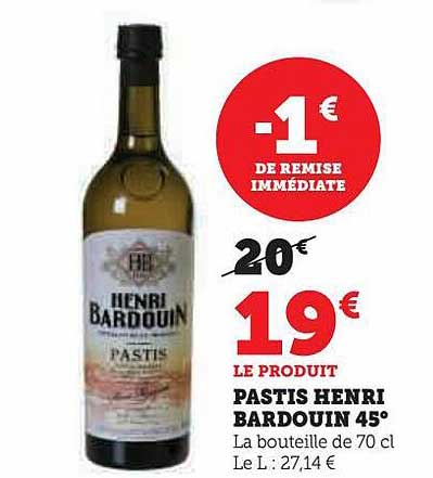 pastis henri bardouin 45°