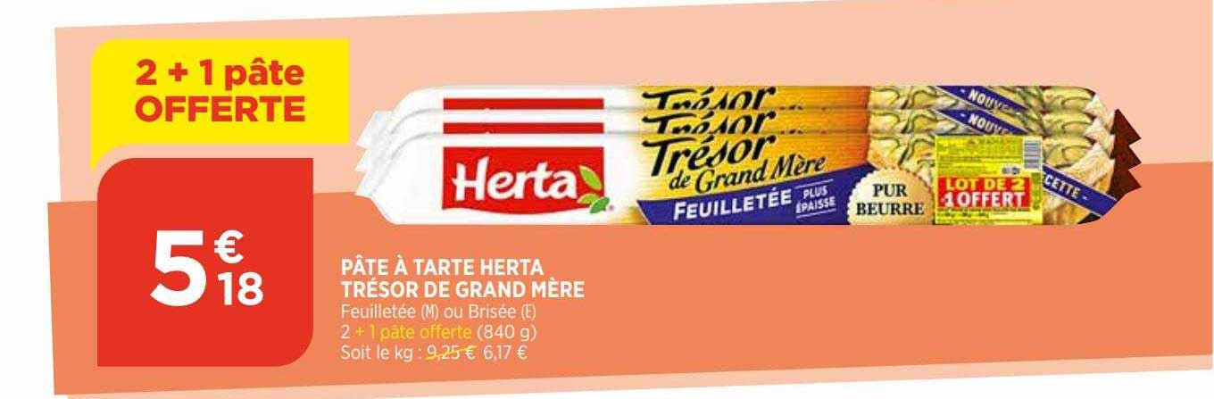 pâte à tarte herta trésor de grand mère