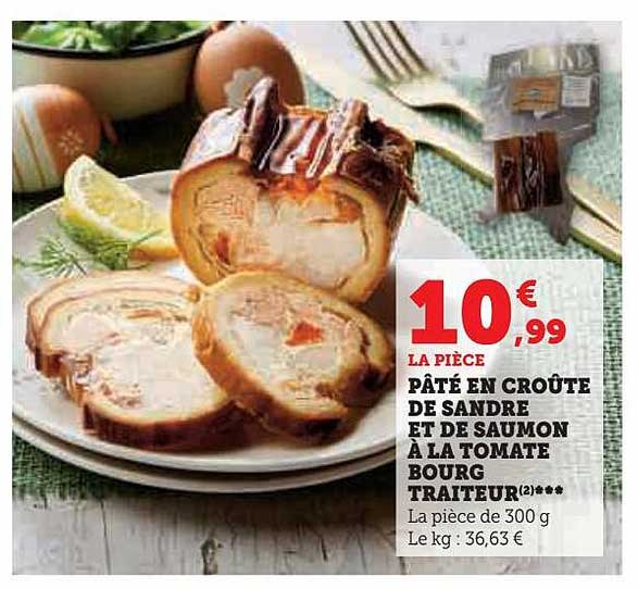 pâté en croûte de sandre et de saumon à la tomate bourg traiteur