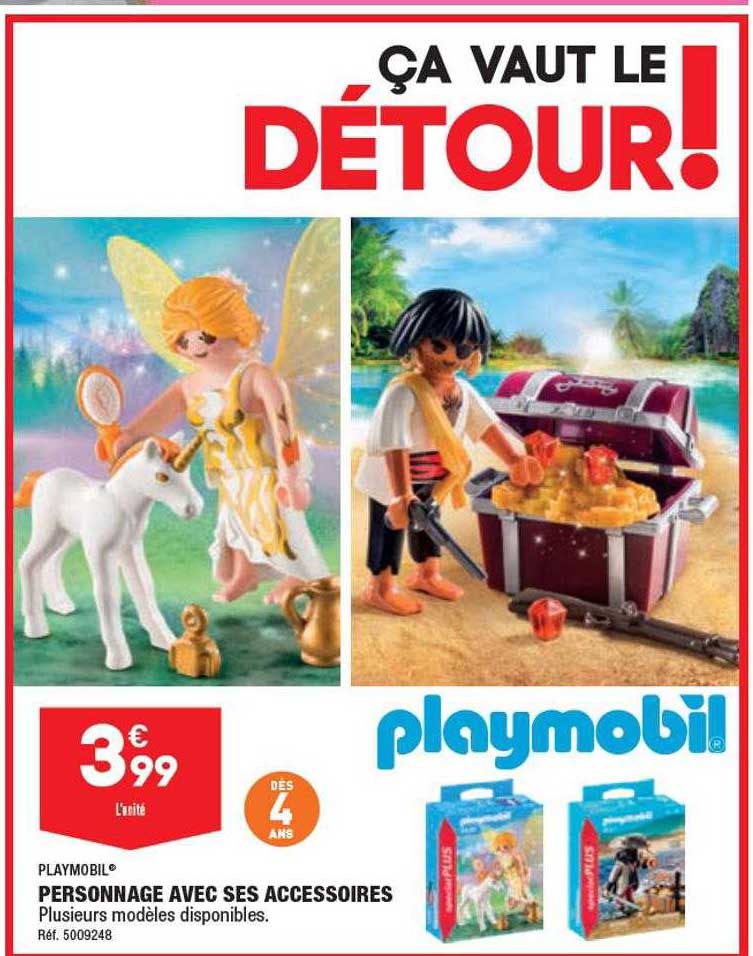 personnage avec ses accessoires playmobil