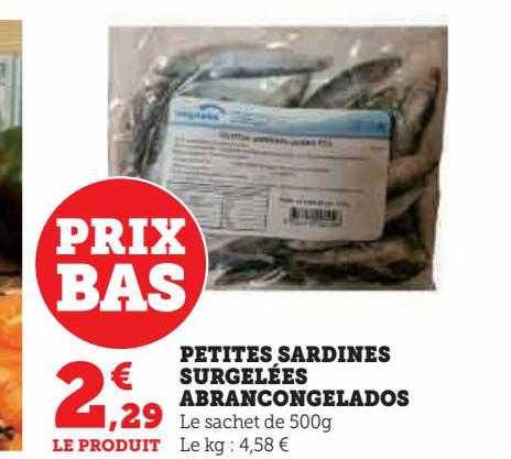 petites sardines surgelées abrancongelados