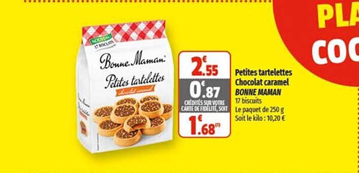 petites tartelettes chocolat caramel bonne maman