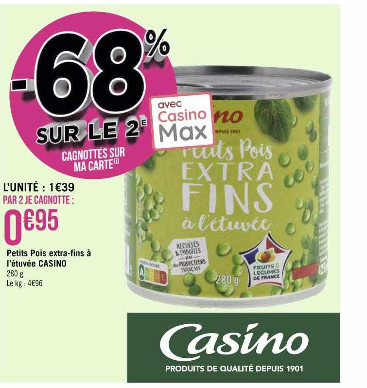 petits pois extra-fins à l'étuvée casino