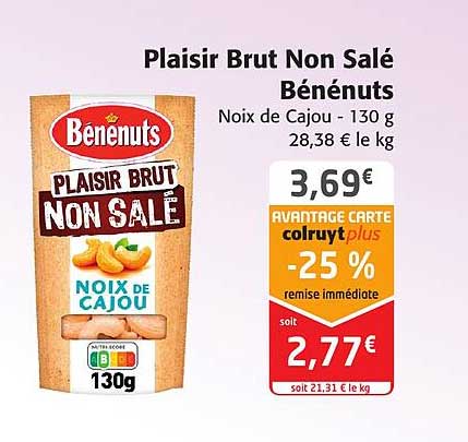 plaisir brut non salé bénénuts