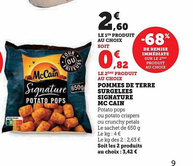 pommes de terre surgelées signature mc cain