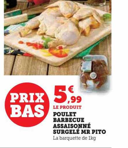 Poulet Barbecue Assaisonné Surgelé Mr Pito