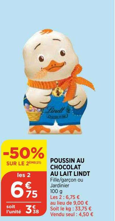 poussin au chocolat au lait lindt