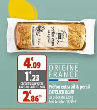 préfou extra ail & persil l'atelier blini