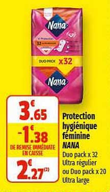 protection hygiénique feminine nana